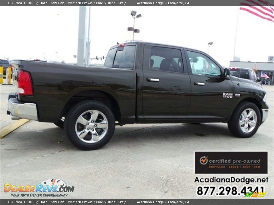 2014 Ram 1500 Big Horn Crew Cab Western Brown / Black/Diesel Gray Photo #9