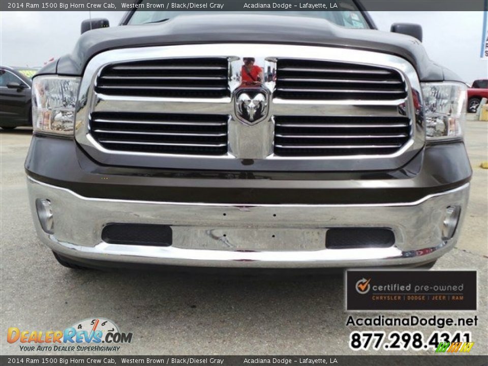 2014 Ram 1500 Big Horn Crew Cab Western Brown / Black/Diesel Gray Photo #13