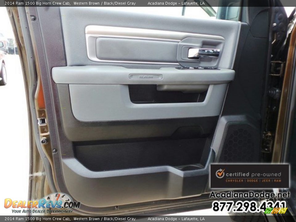 2014 Ram 1500 Big Horn Crew Cab Western Brown / Black/Diesel Gray Photo #17