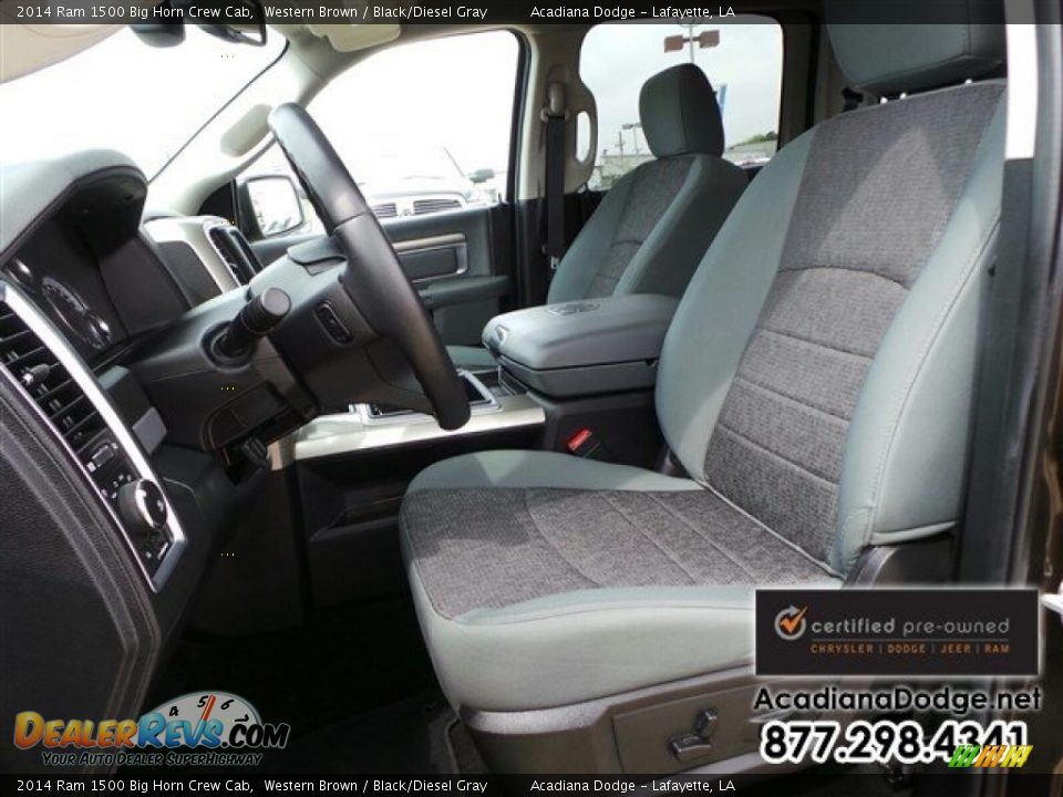 2014 Ram 1500 Big Horn Crew Cab Western Brown / Black/Diesel Gray Photo #19