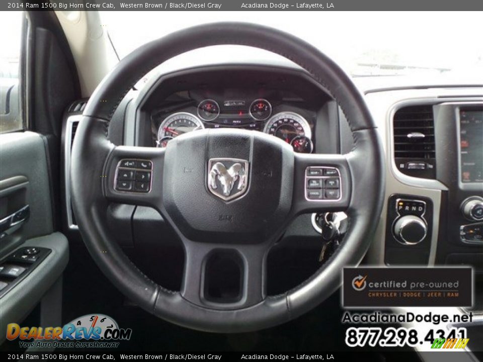 2014 Ram 1500 Big Horn Crew Cab Western Brown / Black/Diesel Gray Photo #20