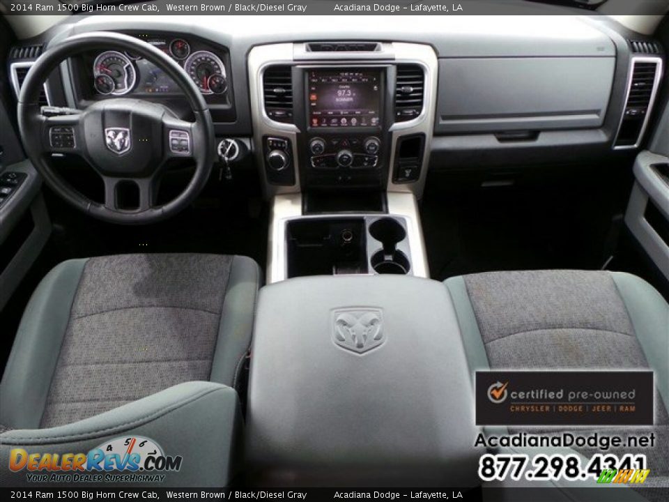 2014 Ram 1500 Big Horn Crew Cab Western Brown / Black/Diesel Gray Photo #23