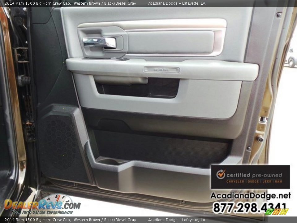 2014 Ram 1500 Big Horn Crew Cab Western Brown / Black/Diesel Gray Photo #24