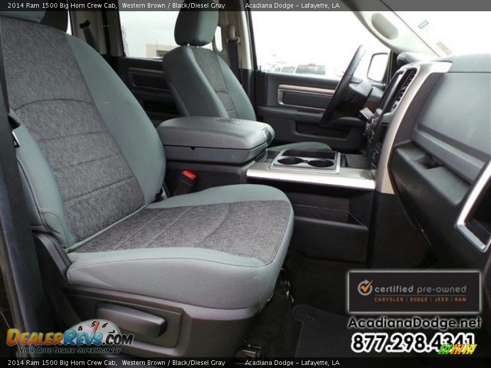 2014 Ram 1500 Big Horn Crew Cab Western Brown / Black/Diesel Gray Photo #25