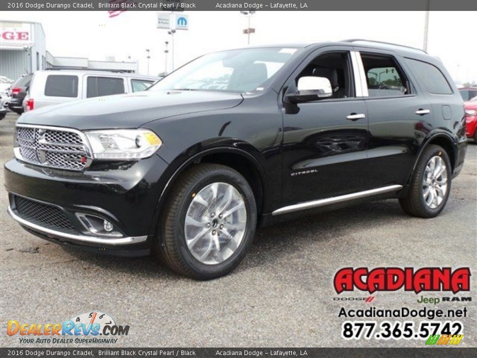 2016 Dodge Durango Citadel Brilliant Black Crystal Pearl / Black Photo #1