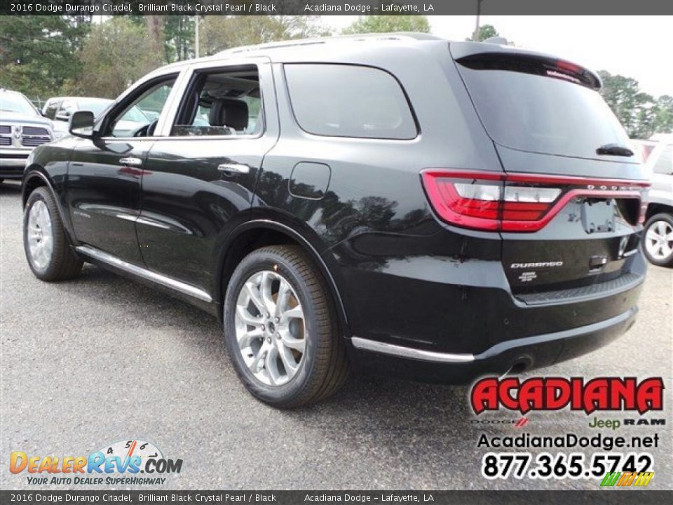 2016 Dodge Durango Citadel Brilliant Black Crystal Pearl / Black Photo #2