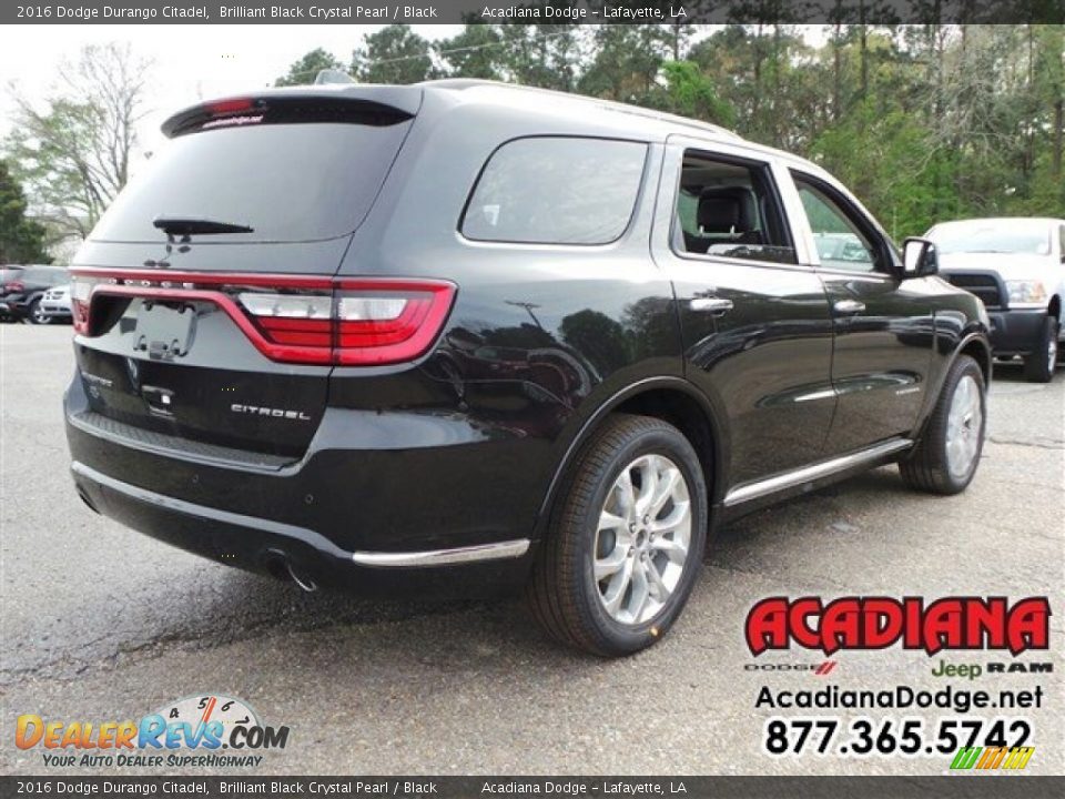 2016 Dodge Durango Citadel Brilliant Black Crystal Pearl / Black Photo #3