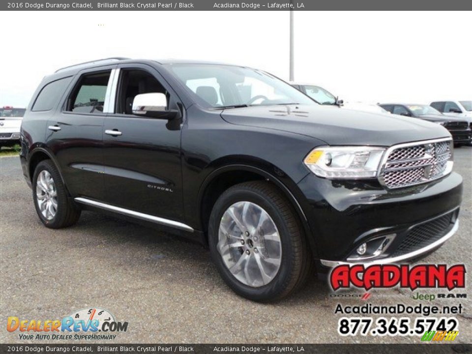 2016 Dodge Durango Citadel Brilliant Black Crystal Pearl / Black Photo #4