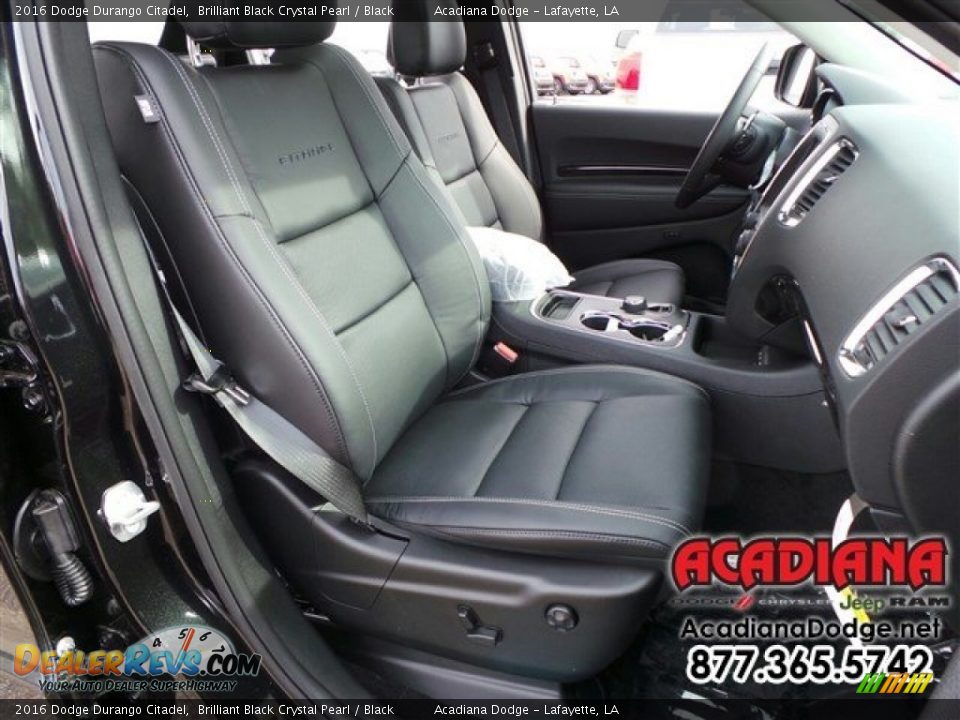 2016 Dodge Durango Citadel Brilliant Black Crystal Pearl / Black Photo #10