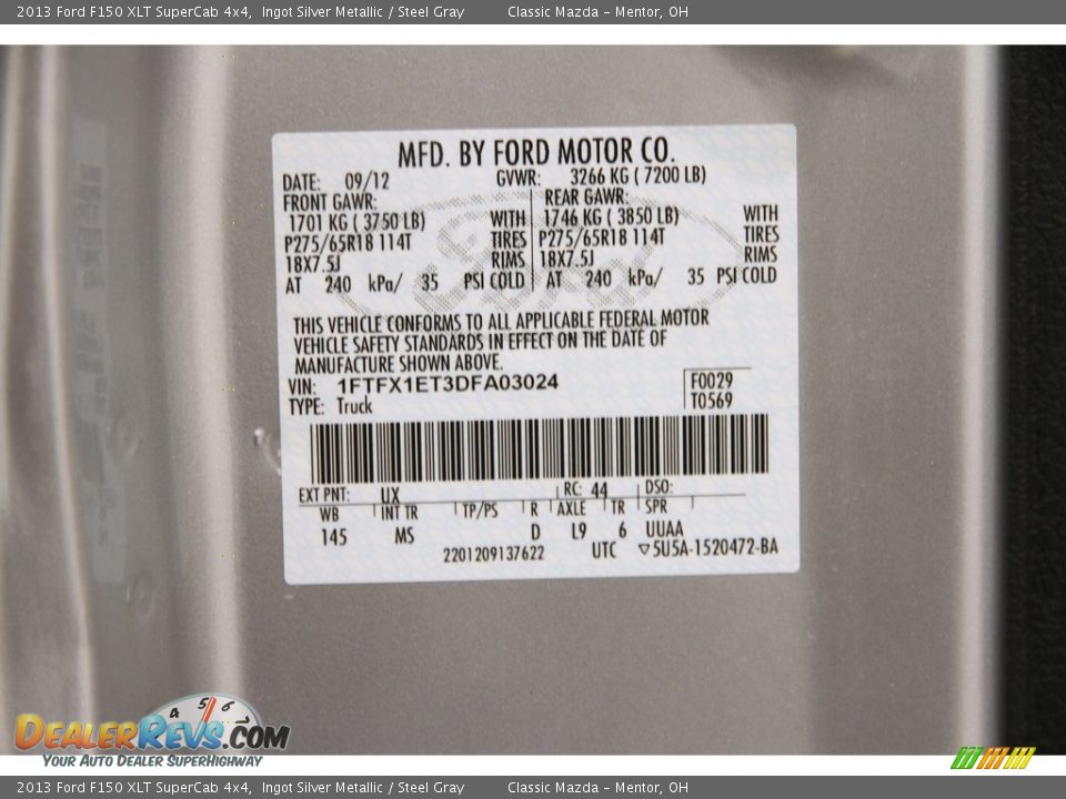 2013 Ford F150 XLT SuperCab 4x4 Ingot Silver Metallic / Steel Gray Photo #14