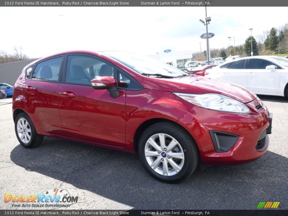 2013 Ford Fiesta SE Hatchback Ruby Red / Charcoal Black/Light Stone Photo #1
