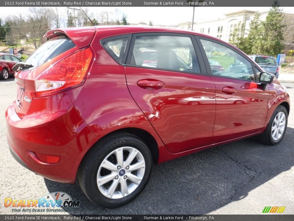 2013 Ford Fiesta SE Hatchback Ruby Red / Charcoal Black/Light Stone Photo #2