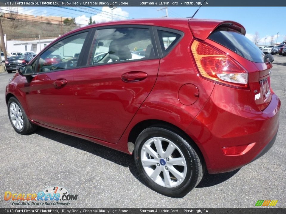 2013 Ford Fiesta SE Hatchback Ruby Red / Charcoal Black/Light Stone Photo #4