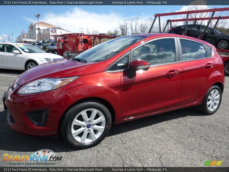 2013 Ford Fiesta SE Hatchback Ruby Red / Charcoal Black/Light Stone Photo #5