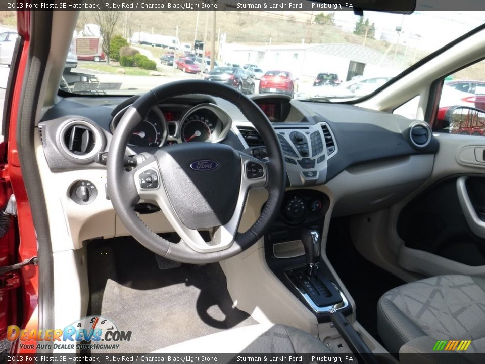 2013 Ford Fiesta SE Hatchback Ruby Red / Charcoal Black/Light Stone Photo #9