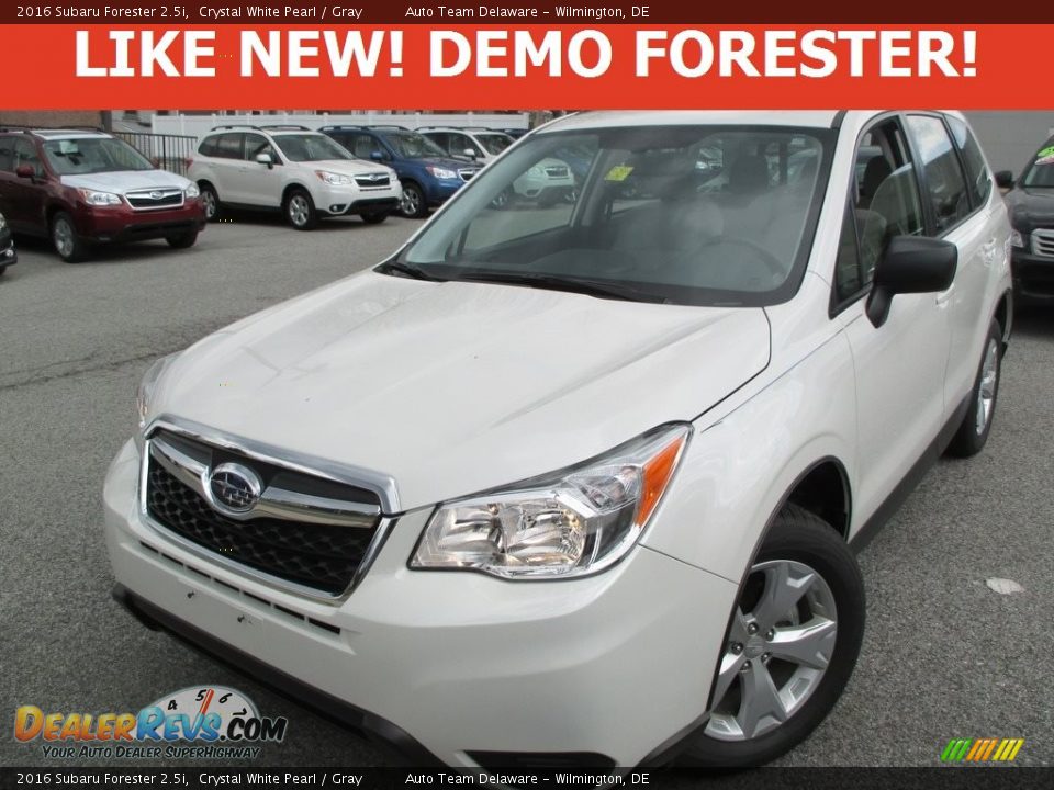 2016 Subaru Forester 2.5i Crystal White Pearl / Gray Photo #1