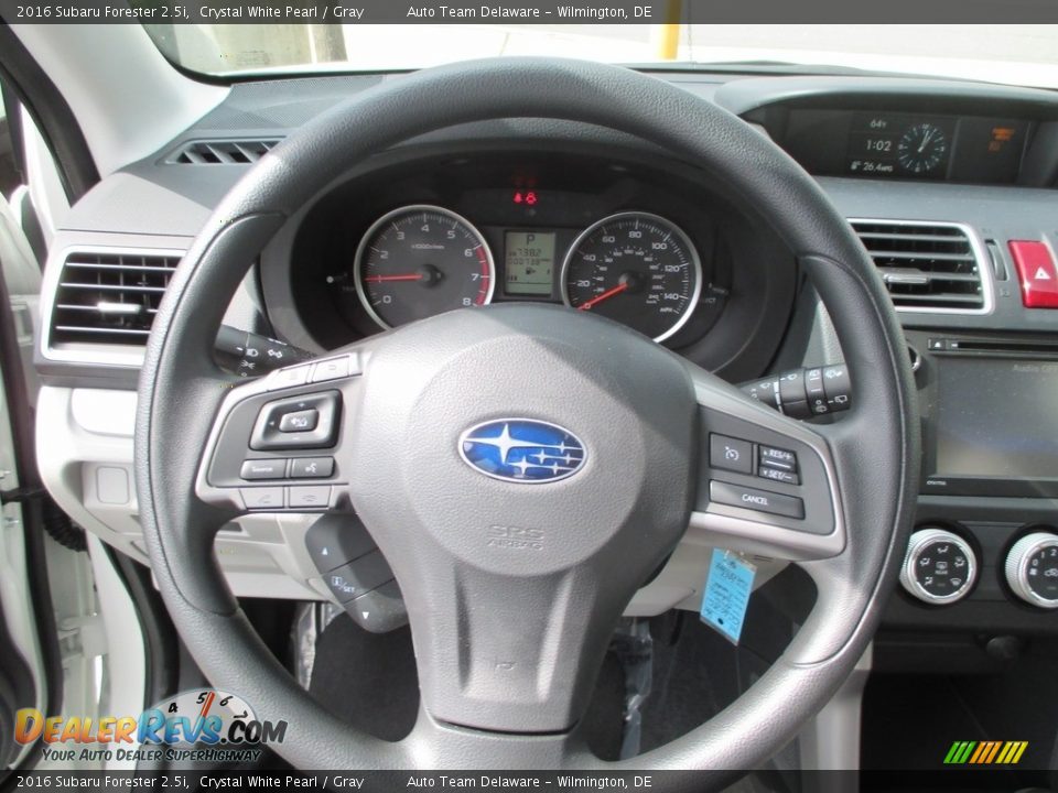 2016 Subaru Forester 2.5i Crystal White Pearl / Gray Photo #12