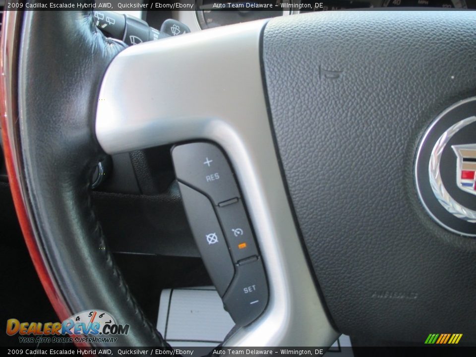 2009 Cadillac Escalade Hybrid AWD Quicksilver / Ebony/Ebony Photo #12