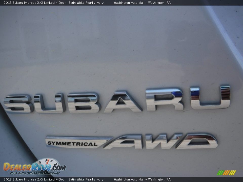 2013 Subaru Impreza 2.0i Limited 4 Door Satin White Pearl / Ivory Photo #9