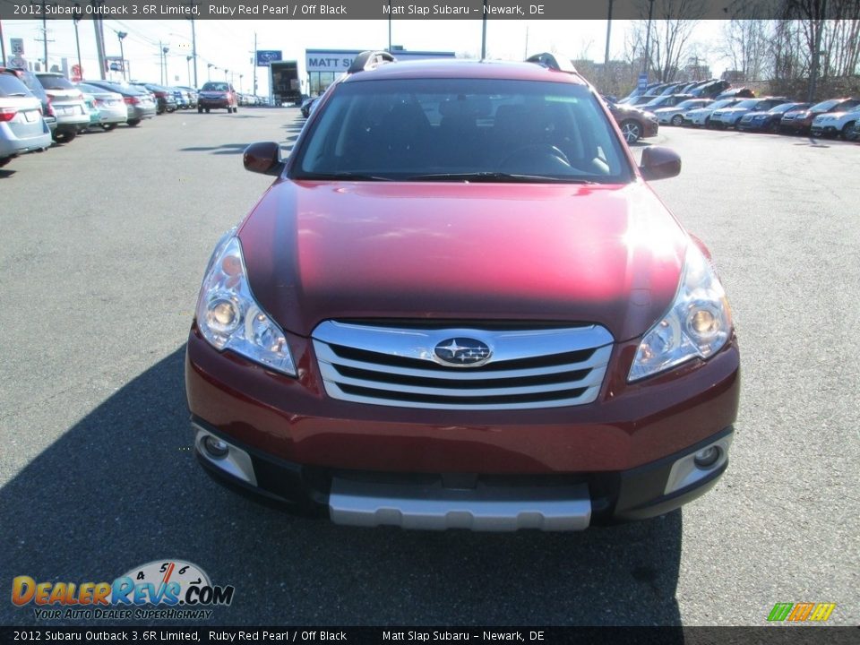 2012 Subaru Outback 3.6R Limited Ruby Red Pearl / Off Black Photo #3