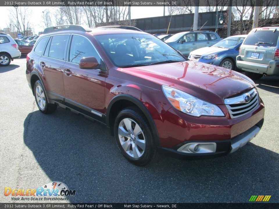 2012 Subaru Outback 3.6R Limited Ruby Red Pearl / Off Black Photo #4
