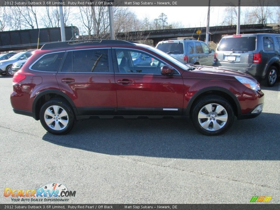 2012 Subaru Outback 3.6R Limited Ruby Red Pearl / Off Black Photo #5