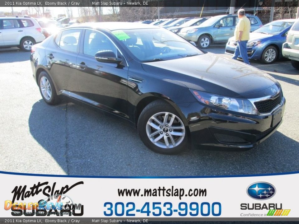 2011 Kia Optima LX Ebony Black / Gray Photo #1