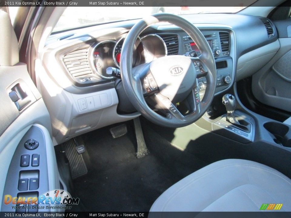 2011 Kia Optima LX Ebony Black / Gray Photo #11