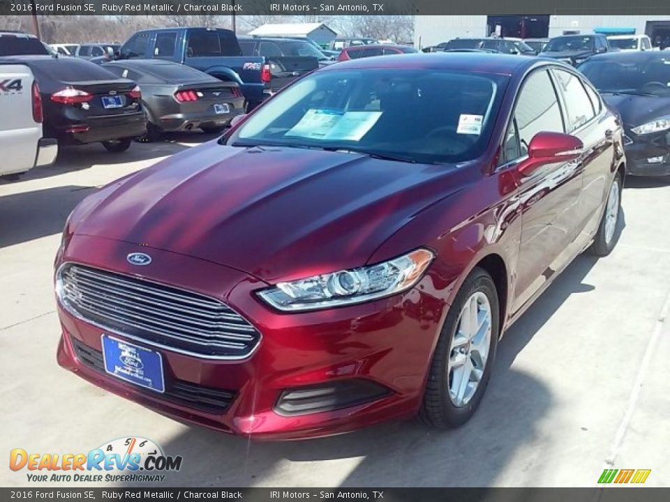 2016 Ford Fusion SE Ruby Red Metallic / Charcoal Black Photo #7