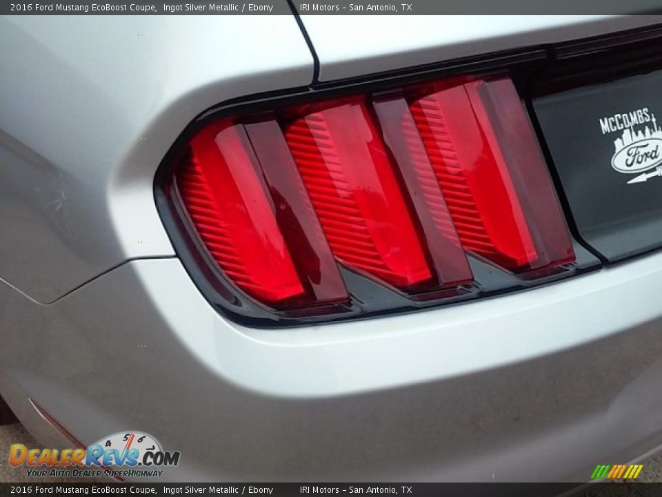 2016 Ford Mustang EcoBoost Coupe Ingot Silver Metallic / Ebony Photo #10