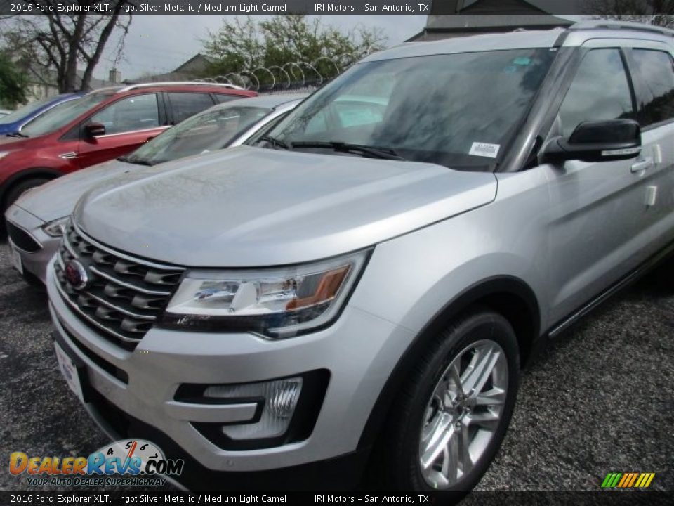 2016 Ford Explorer XLT Ingot Silver Metallic / Medium Light Camel Photo #2