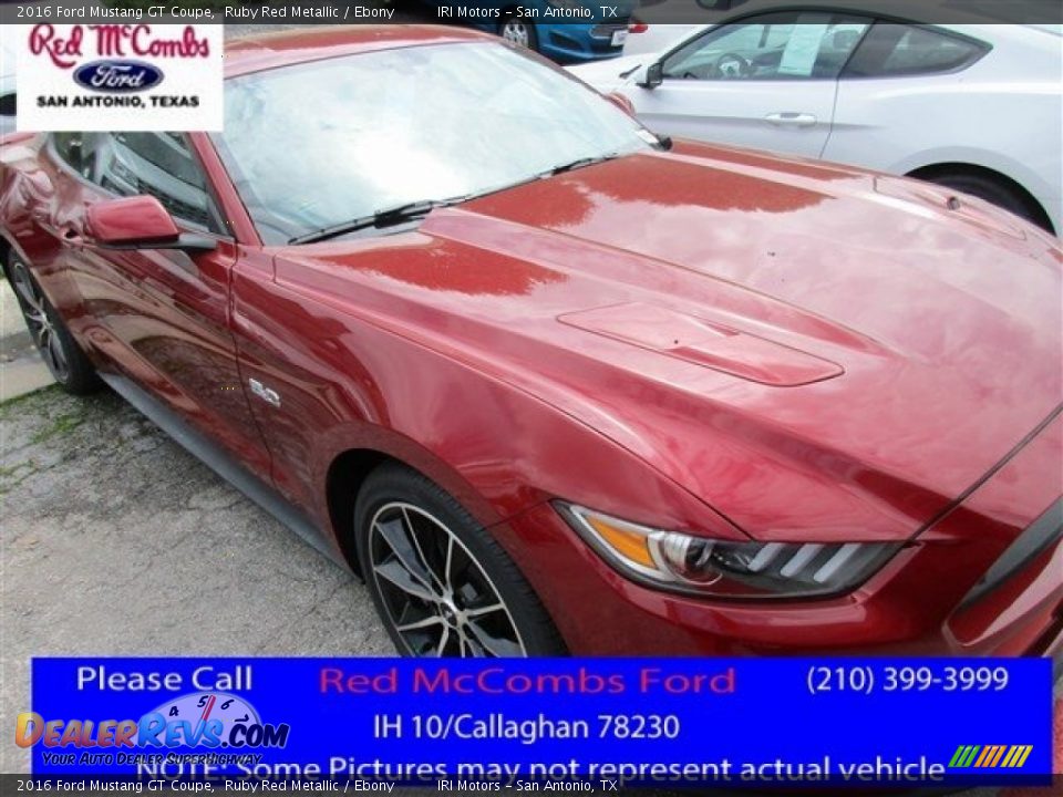 2016 Ford Mustang GT Coupe Ruby Red Metallic / Ebony Photo #1