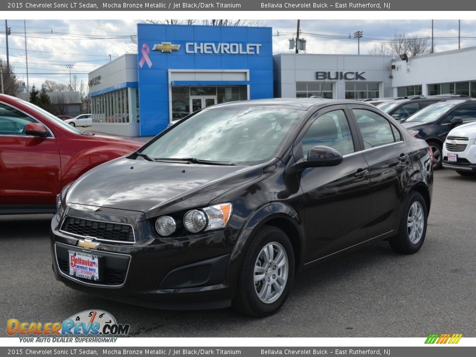 2015 Chevrolet Sonic LT Sedan Mocha Bronze Metallic / Jet Black/Dark Titanium Photo #1