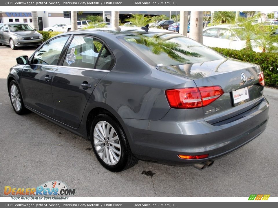 2015 Volkswagen Jetta SE Sedan Platinum Gray Metallic / Titan Black Photo #6