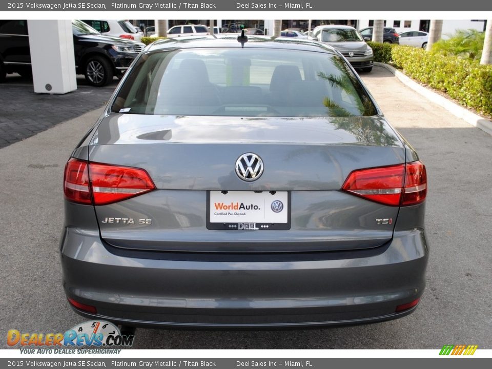 2015 Volkswagen Jetta SE Sedan Platinum Gray Metallic / Titan Black Photo #7