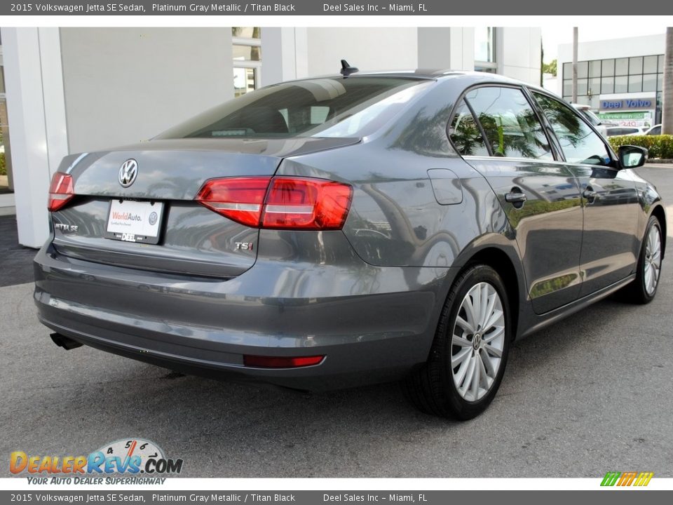 2015 Volkswagen Jetta SE Sedan Platinum Gray Metallic / Titan Black Photo #9