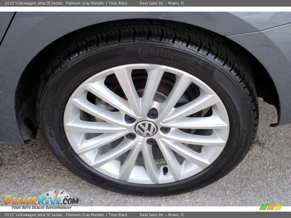 2015 Volkswagen Jetta SE Sedan Platinum Gray Metallic / Titan Black Photo #10