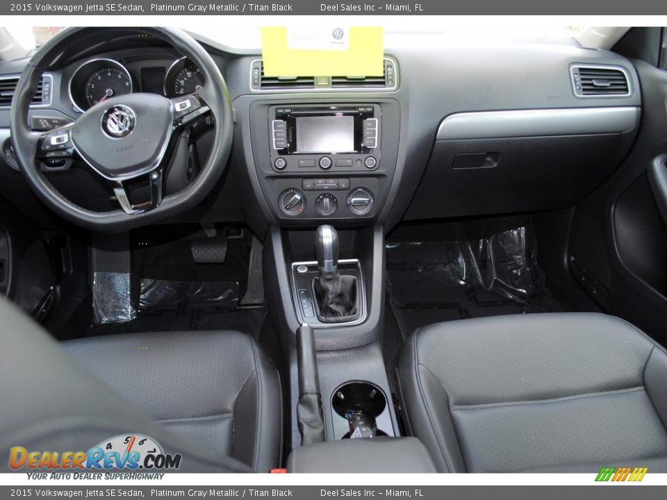 2015 Volkswagen Jetta SE Sedan Platinum Gray Metallic / Titan Black Photo #12