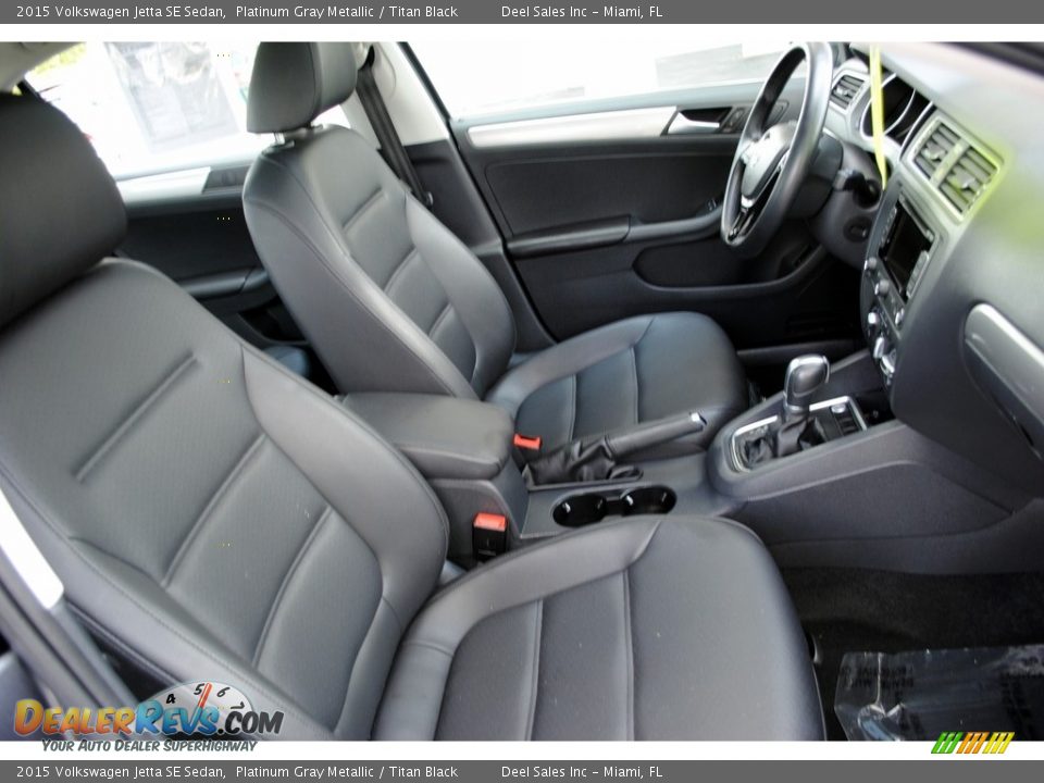 2015 Volkswagen Jetta SE Sedan Platinum Gray Metallic / Titan Black Photo #18