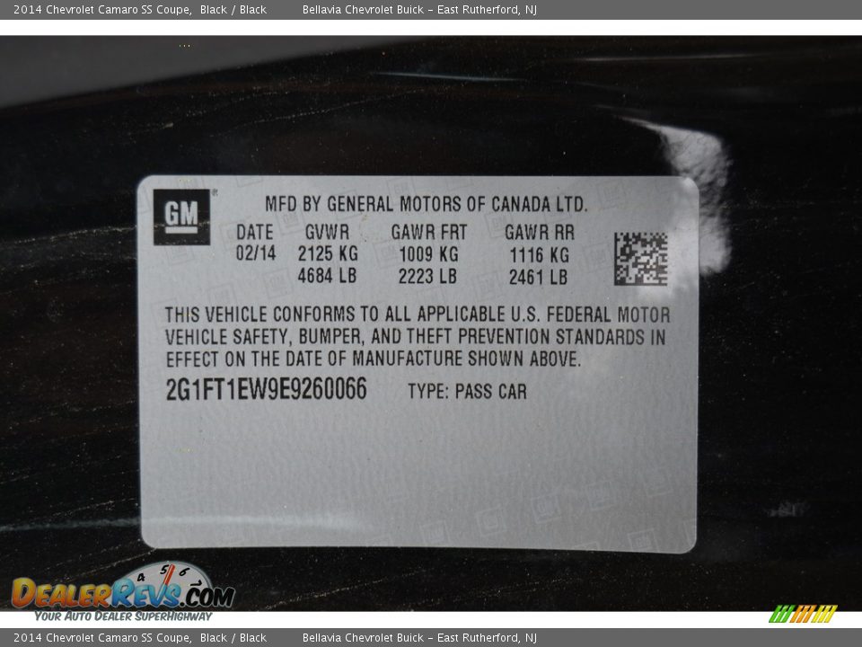 2014 Chevrolet Camaro SS Coupe Black / Black Photo #21
