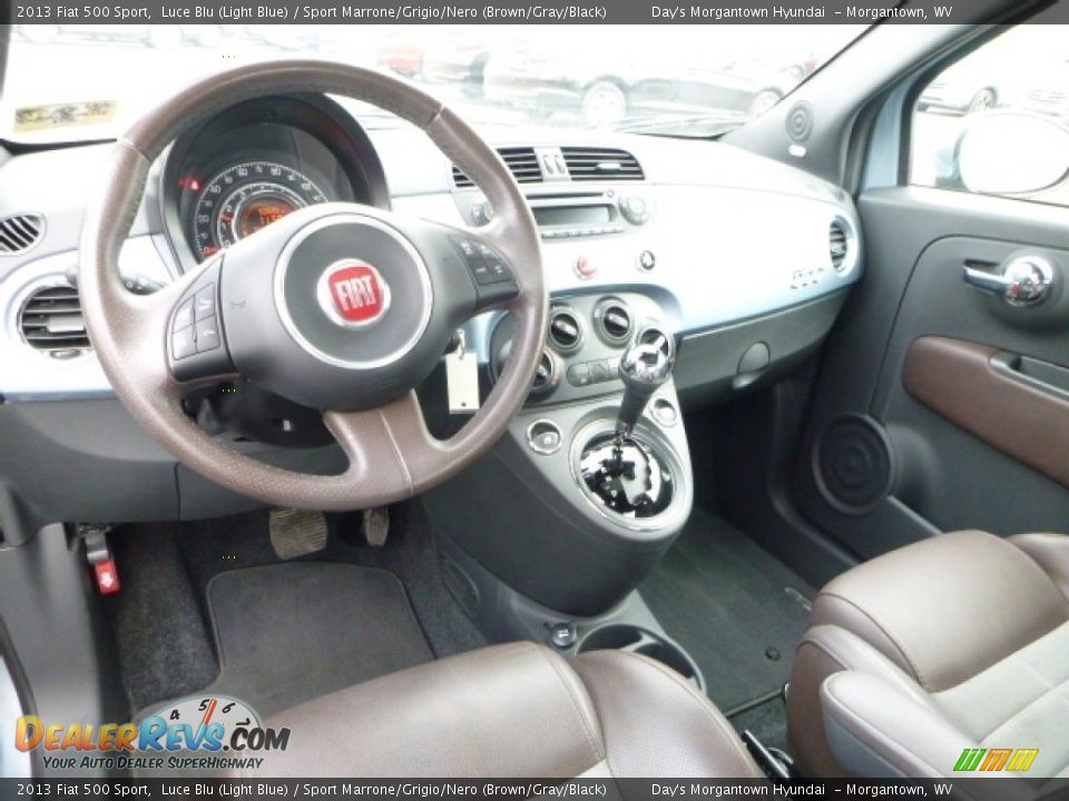 Sport Marrone/Grigio/Nero (Brown/Gray/Black) Interior - 2013 Fiat 500 Sport Photo #26