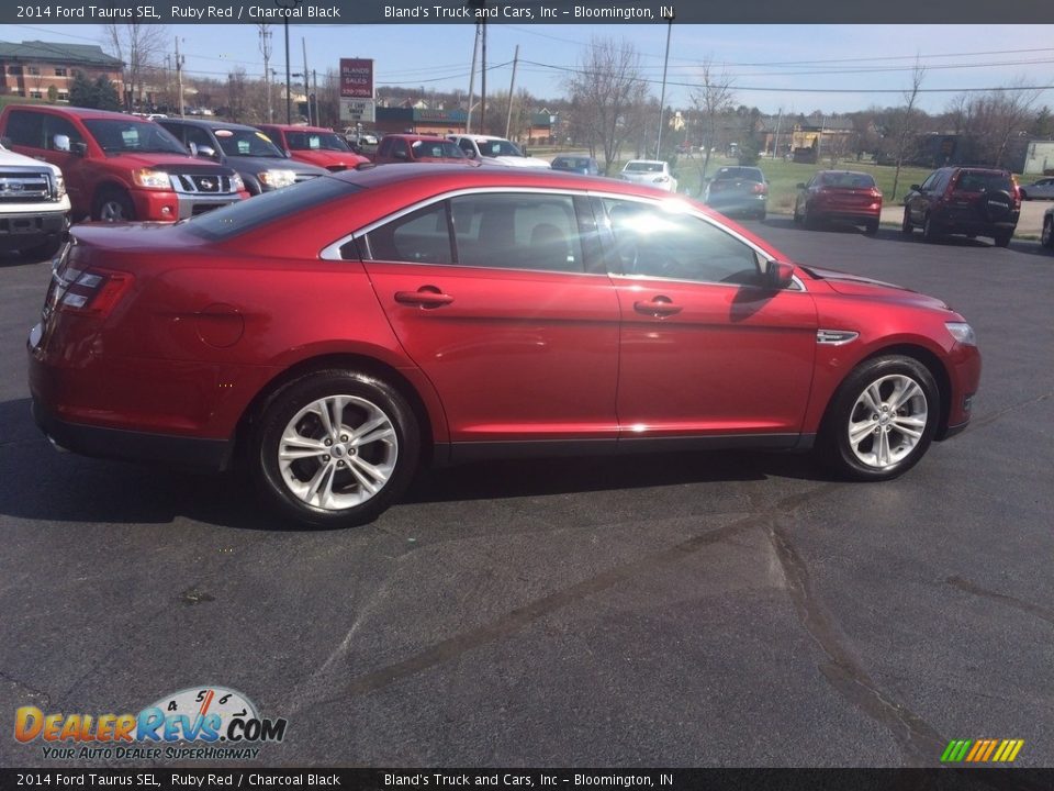 2014 Ford Taurus SEL Ruby Red / Charcoal Black Photo #3