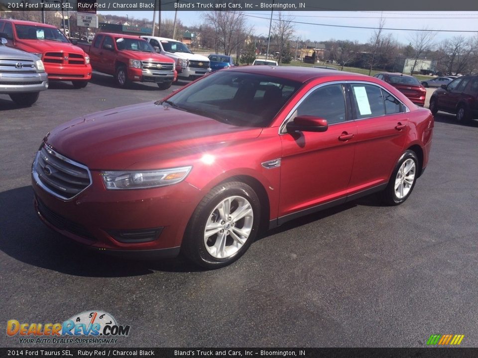 2014 Ford Taurus SEL Ruby Red / Charcoal Black Photo #29
