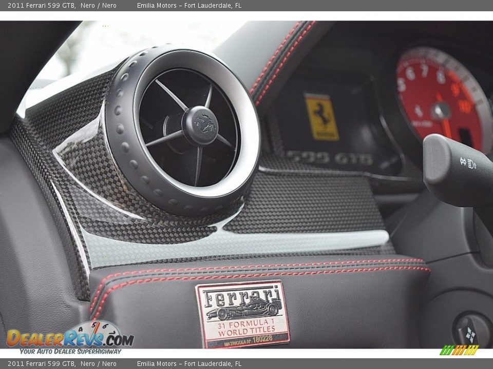 2011 Ferrari 599 GTB Nero / Nero Photo #29