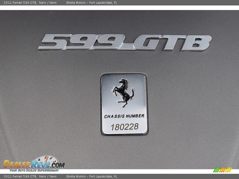 2011 Ferrari 599 GTB Nero / Nero Photo #60
