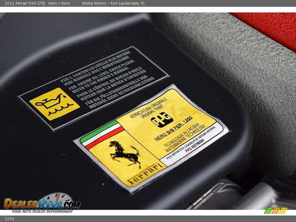 Ferrari Color Code 1250 Nero