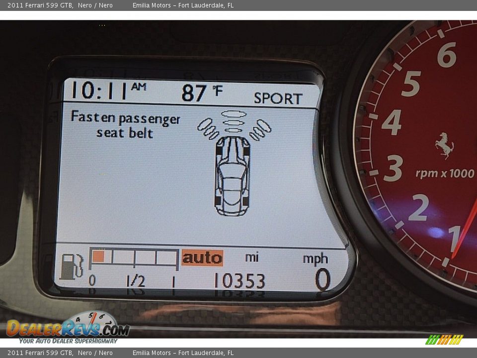 2011 Ferrari 599 GTB Gauges Photo #64