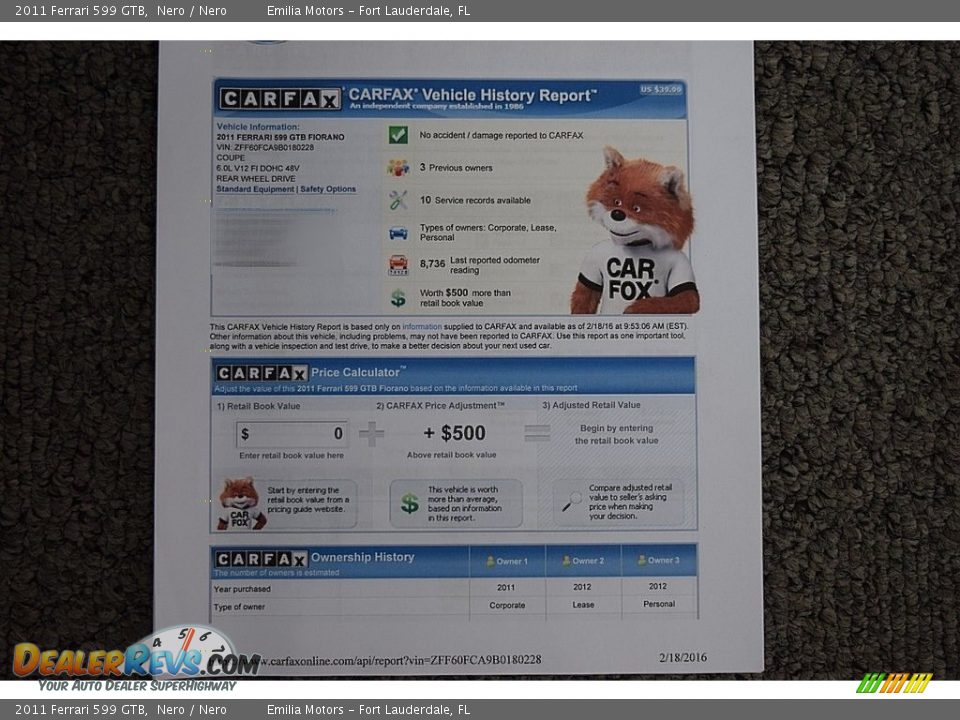 2011 Ferrari 599 GTB Nero / Nero Photo #80