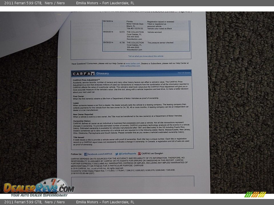 2011 Ferrari 599 GTB Nero / Nero Photo #83