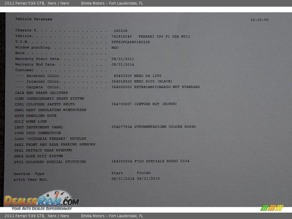 2011 Ferrari 599 GTB Nero / Nero Photo #84